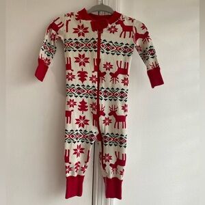 Hanna Andersson Baby Holiday Christmas Pajamas Dear Deer Nordic Size 60(3-6m)